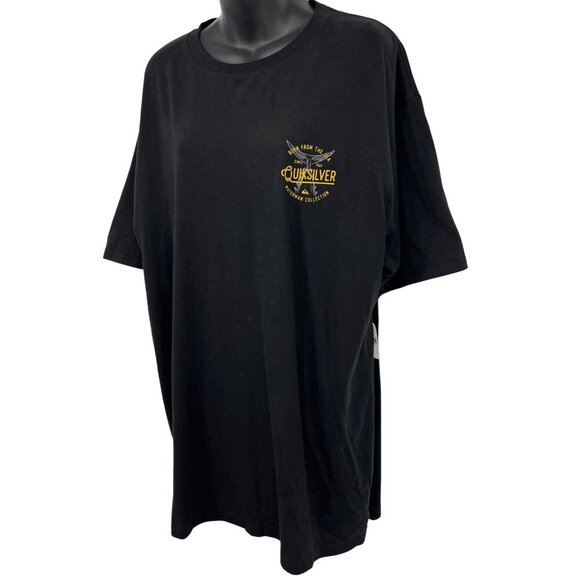 Quiksilver Waterman Collection Black Graphic Tee Extra Large XL Short Sleeve New - Picture 2 of 7